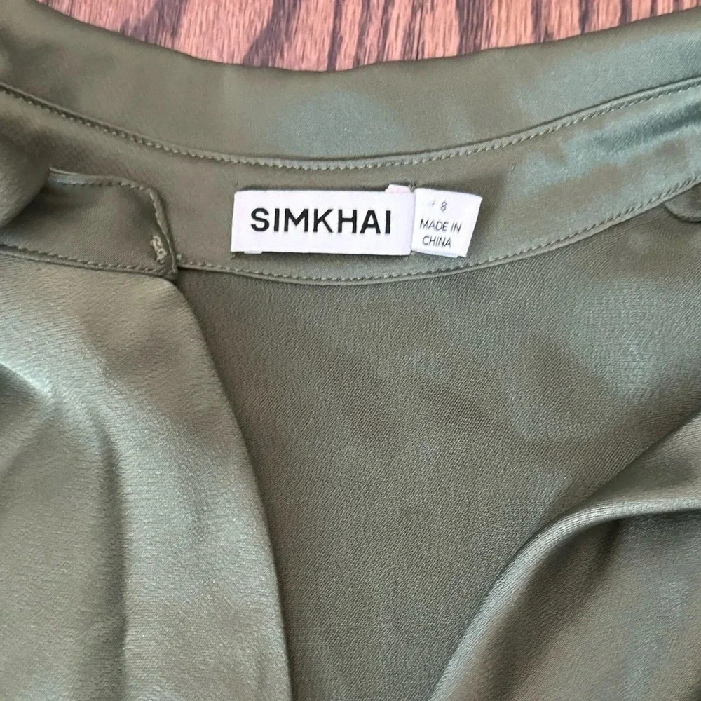 Simkhai Talit‎ draped dress, Size 8, Green, Like New Condition, Sold Out $540 - Picture 9 of 11